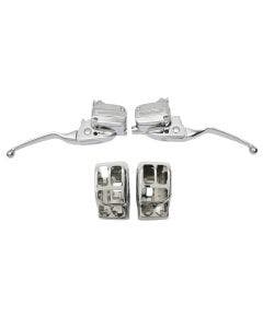 Drag Chrome Hand Control Kit w/ Switch Housings 17-18 Harley FLHT/X Milwaukee-8