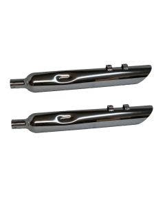 Jones Exhaust JAC430MC134 Full Boar Angle Cut Slip-On Muffler 1.75" Baffle 95-16 FLH
