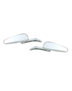 V-Factor 47066 Chrome Handlebar Mounted Right & Left Mirror Set Harley Universal