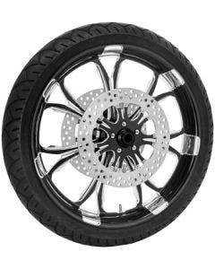 Performance Machine 21" Front Black Paramount Wheel Tire Rotor PKG Harley 14-15