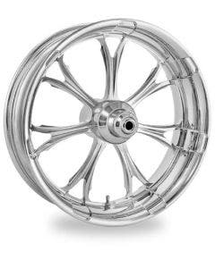 Performance Machine 21" Front Chrome Paramount Wheel Tire Rotor PKG Harley 14-15
