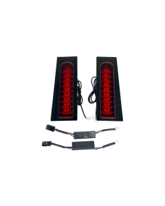 Custom Dynamics ProBEAM Fillerz Black Saddlebag RED LED Lights Harley 23-24