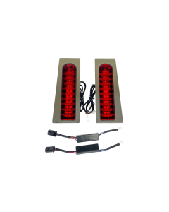 Custom Dynamics ProBEAM Fillerz Chrome Saddlebag Red LED Lights Harley 23-24