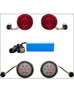 Custom Dynamics PROBEAM® Front Rear LED Turn Signal Conversion Kit FLHX FLTRX