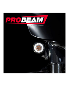ProBeam Dynamic Ringz™ Bullet Style Turn Signal LED Inserts Amber White 1157 Harley