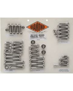 Diamond Engineering 12 Point Polished Stainless Steel Engine Bolt Kit Dyna 99-05