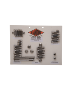 Diamond 12 Point Polished Stainless Engine Bolt Kit Harley Touring M8 FLH FLT 17-22