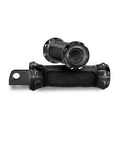 Performance Machine PM Black Overdrive Male Mount Foot Pegs for Harley Pair
