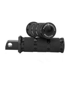 Performance Machine PM Black Anodized XLS Male Mount Foot Pegs for Harley Pair | 0035-1161-B