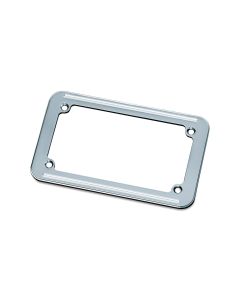 Kuryakyn 9163 Chrome Small 4" x 7" Multi-Fit Ball-Milled License Plate Frame