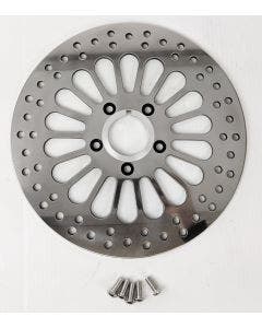 DNA Super Spoke Polished Front 11.5 Disc Rotor Harley Dyna Sportster Softail FLH