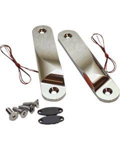 Pro-One 909110 Chrome LED Front Turn Signal Lights 00-17 Harley Fat Boy FLSTF