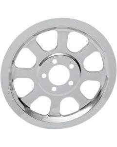 Drag Specialties Chrome Outer Rear Pulley Insert 00-05 Harley Softail FLST/FXST