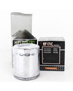 HiFloFiltro HF171C Chrome High Performance Oil Filter Pair 99-Up Harley Models