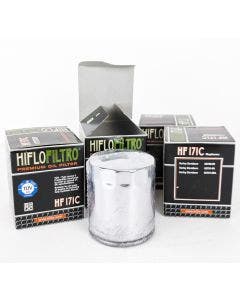 HiFloFiltro HF171C Set of 4 Chrome High Performance Oil Filter 99-Up Harley