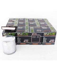 HiFloFiltro HF171C Set of 12 Chrome High Performance Oil Filter 99-Up Harley