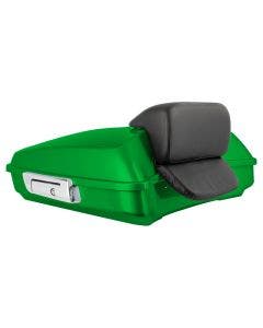 Hogworkz Radioactive Green Razor Tour Pack Slim Backrest Chrome Hardware for Harley FLH '97-'24