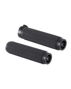 Arlen Ness Rough Crafts Black 1" Grips for Harley TBW Touring & Softail