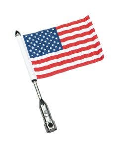 Pro Pad RFM-FLD Polished Round Rack Mount 1/2" Bar w/ 6"x9" Highway Flag