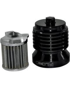 PC Racing PCS4B Black Flo Oil Filter Reusable 35 Microns Harley 84-Up