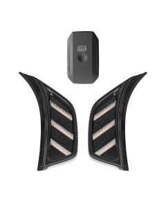 XK Glow RGB + Amber Fender Vent Light Turn Signal Running Light App Jeep JL & JT