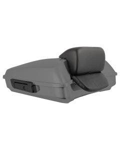 Hogworkz River Rock Gray Denim Razor Tour Pack Slim Backrest Black Hardware for Harley® FLH '97-'24