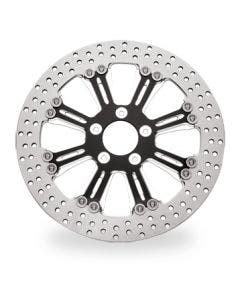 Performance Machine PM Riviera Black Platinum Cut Front 13" Brake Rotor Harley