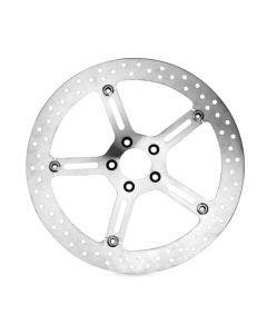 Arlen Ness 02-965 Silver Left Side Big Brake Floating Front Rotor 00-05 Harley Softail FXD