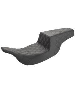 Saddlemen Step Up 2-Up Seat Black Full Lattice Stitched Harley Touring 97-07