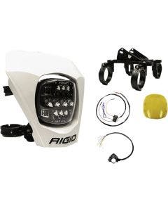Rigid Adapt XE Moto LED Headlight Kit White Number Plate 8k Lumens Universal