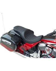 Drag Predator III Forward Position Low 2-Up Seat Solar Black Diamond Indian 14-Up