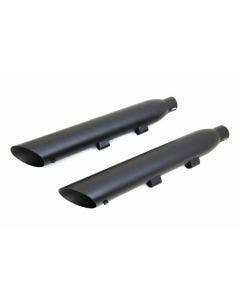 Wyatt Gatling Black Slash Tip Sip-On Muffler Set 30-0569 Harley Sportster 14-20