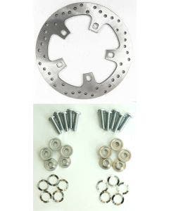 Ground Stainless Steel Enforcer Style 11.8" Front Brake Rotor 14-22 Harley FLH/T