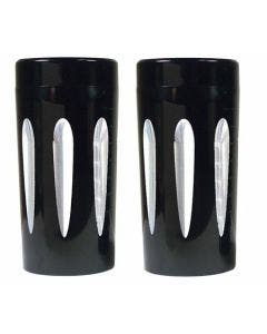 Mid USA 36813 V-Factor Billet Aluminum Fork Slider Covers For Harley Big Twin