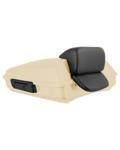 Hogworkz Sand Camo Denim Razor Tour Pack Slim Backrest Black Hardware for Harley® FLH '97-'24