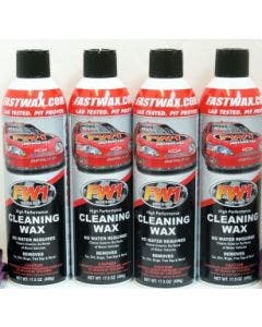 Waterless Wash Carnauba & Wax Fastwax FW1 Spray Can Removes Cleans Tar Dirt Bugs 4 Pack
