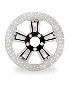 Performance Machine PM Shock Black Platinum Cut Front 13" Brake Rotor Harley