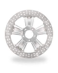 Performance Machine PM Shock Polished Front 13" Brake Rotor Harley 00-16