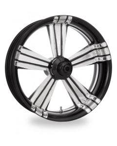 PM Shock Contrast Cut Platinum  Wheels Package Set With Tires Tires Harley  