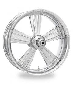 PM Shock Chrome  Wheels Package Set With Tires Tires for Harley 