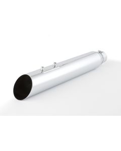D&D Exhaust Chrome Slant Cut Ghost Pipe for Fat Cat or Boarzilla Harley Touring 95-08