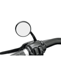 Todd's Cycle SML-2 Black  Left Side Mirror for Harley Shooter Style Hand Controls  