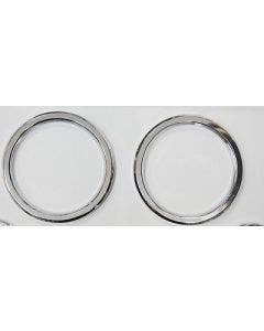 Custom Chrome 677690 Smooth Billet 3-5/8" Instrument Bezels Harley FLH / FLT