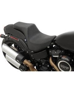 Drag Specialties Predator III Smooth Black 2-Up Seat 18-23 Harley Fat Bob FXFB