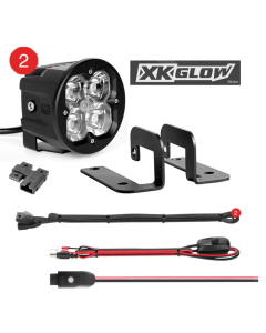 XK Glow C3 Cube Spot Lights Fog Mount RGB Accent Lighting Kit XK065003-S-KIT