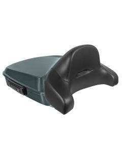 Hogworkz Spruce Chopped Tour Pack Full Backrest Black Hardware for Harley FLH '97-'24