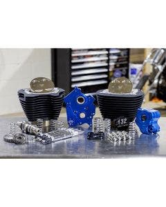 S&S 132" M8 Big Bore Oil Cool Power Pack Chrome Pushrod Cylinders Gear for Harley