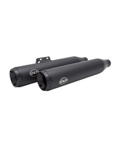 S&S 550-0737 Black Grand National Slip-On RACE Mufflers 18-21 Harley Softail M8