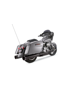 S&S Cycle Black MK45 4.5" Slip On Mufflers W/ Black Tracer Tips Harley 17-23