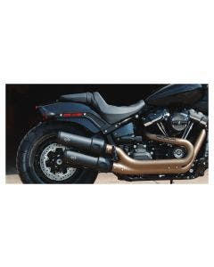 S&S Cycle Black Grand Nationals Slip-Ons Mufflers Harley Fat Bob FXFB 18-19